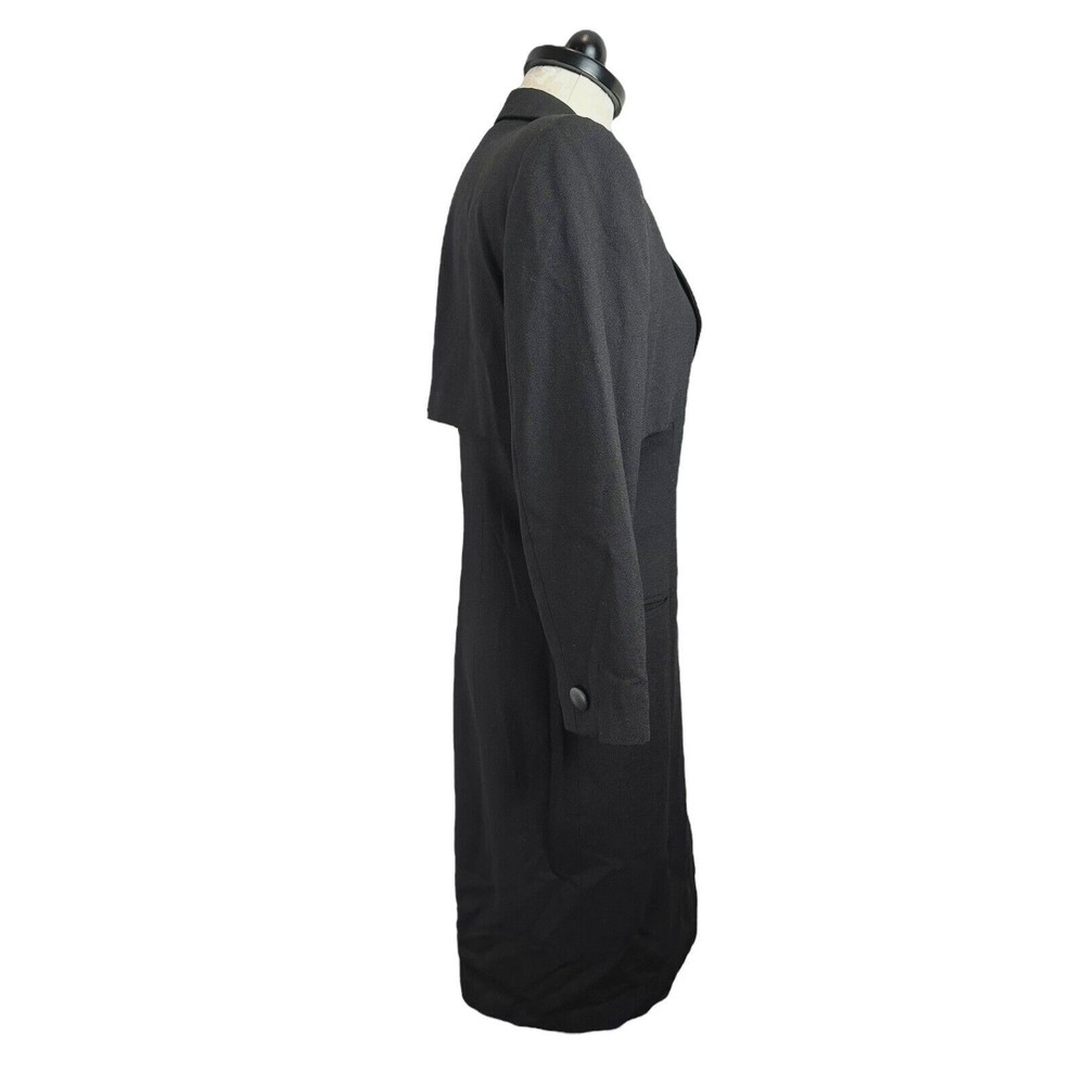 Vintage Tahari Wool Blend Notch Collar Trench Coat Women's 8 - Picture 5 of 16